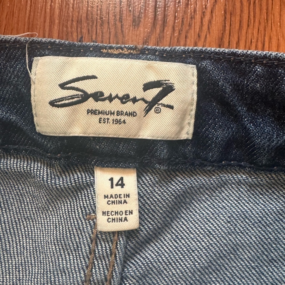 Seven7 Ladies Deep Blue Straight Jeans - Picture 4 of 4